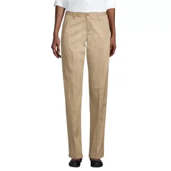 School Uniform Girls Iron Knee Blend Plain Front Chino Pants