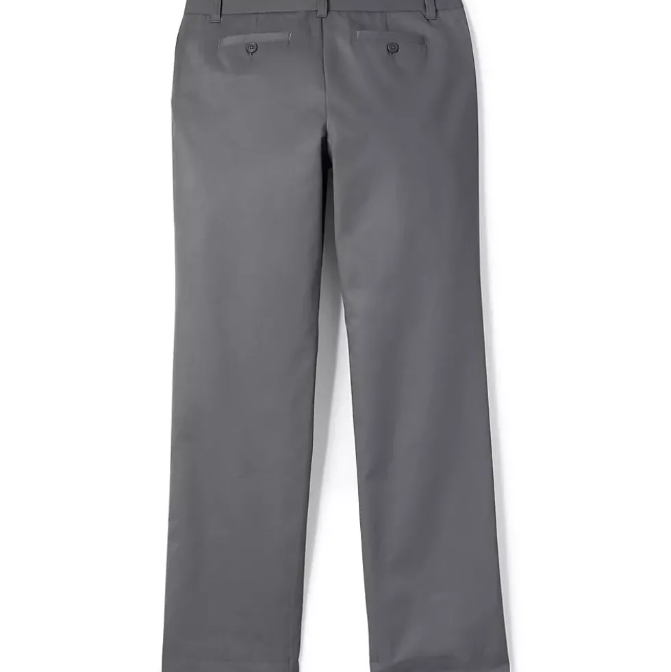 School Uniform Girls Iron Knee Blend Plain Front Chino Pants