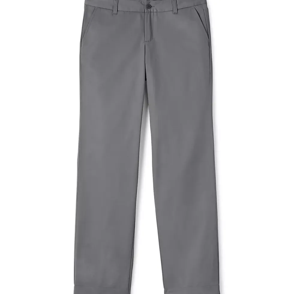 School Uniform Girls Iron Knee Blend Plain Front Chino Pants