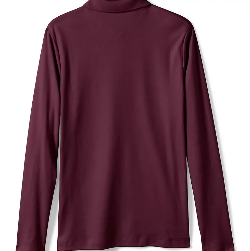 School Uniform Girls Long Sleeve Feminine Fit Interlock Polo Shirt
