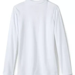 School Uniform Girls Long Sleeve Feminine Fit Interlock Polo Shirt