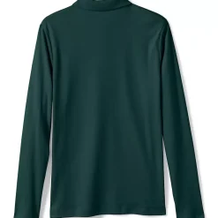 School Uniform Girls Long Sleeve Feminine Fit Interlock Polo Shirt