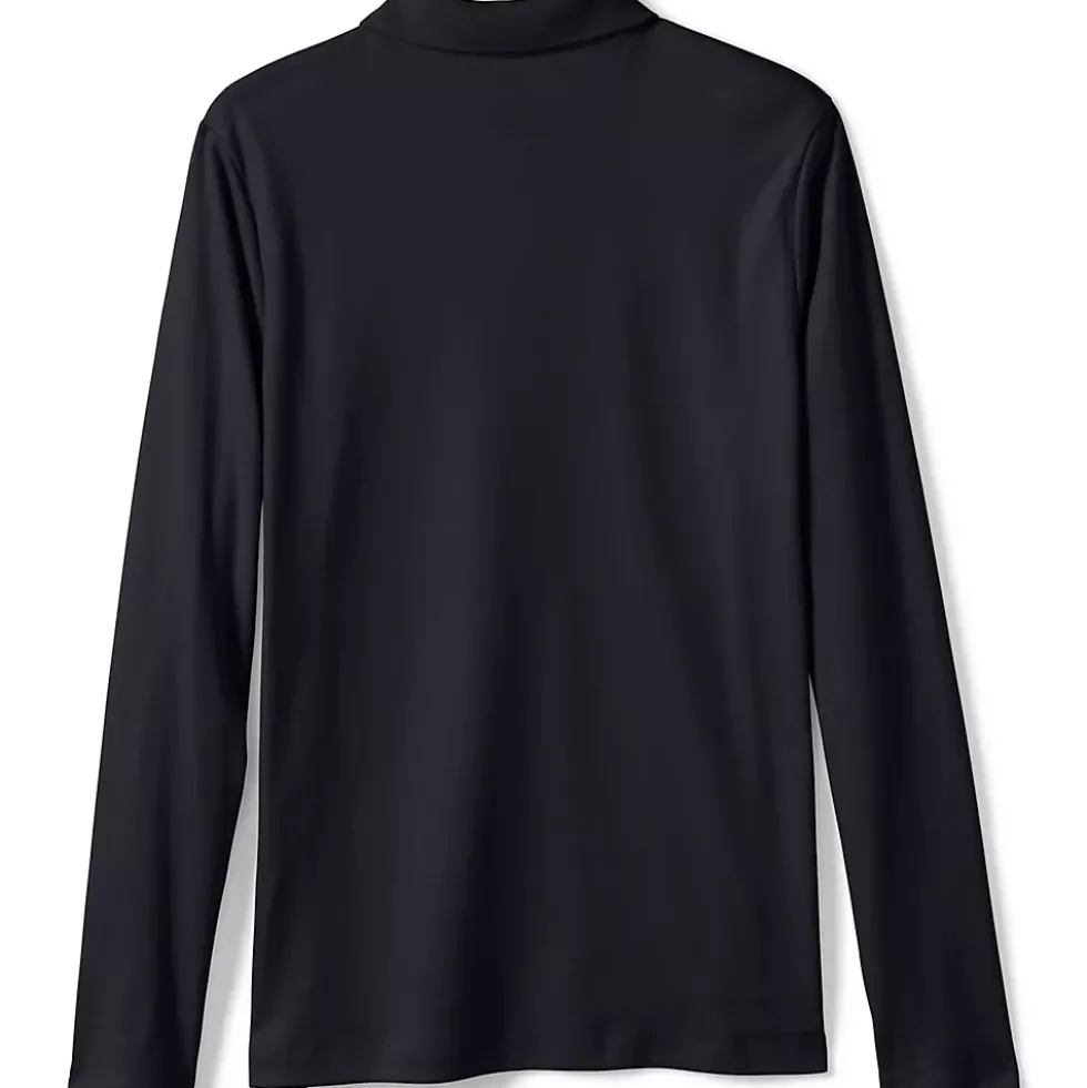 School Uniform Girls Long Sleeve Feminine Fit Interlock Polo Shirt