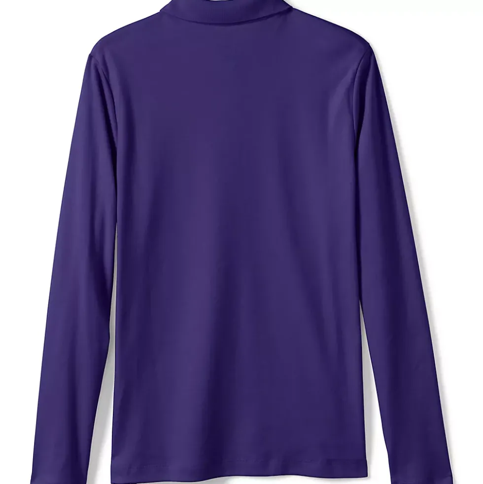 School Uniform Girls Long Sleeve Feminine Fit Interlock Polo Shirt