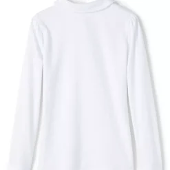 School Uniform Girls Long Sleeve Peter Pan Collar Polo Shirt