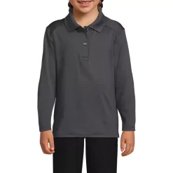 School Uniform Girls Long Sleeve Feminine Fit Rapid Dry Polo Shirt