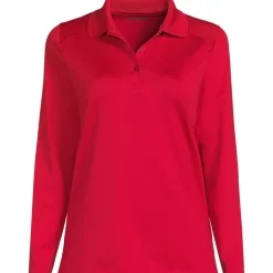 School Uniform Girls Long Sleeve Feminine Fit Rapid Dry Polo Shirt