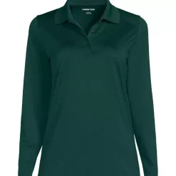 School Uniform Girls Long Sleeve Feminine Fit Rapid Dry Polo Shirt