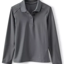 School Uniform Girls Long Sleeve Feminine Fit Rapid Dry Polo Shirt