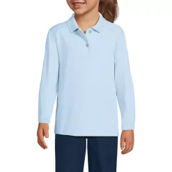 School Uniform Girls Long Sleeve Feminine Fit Rapid Dry Polo Shirt