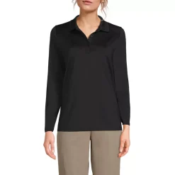 School Uniform Girls Long Sleeve Feminine Fit Rapid Dry Polo Shirt