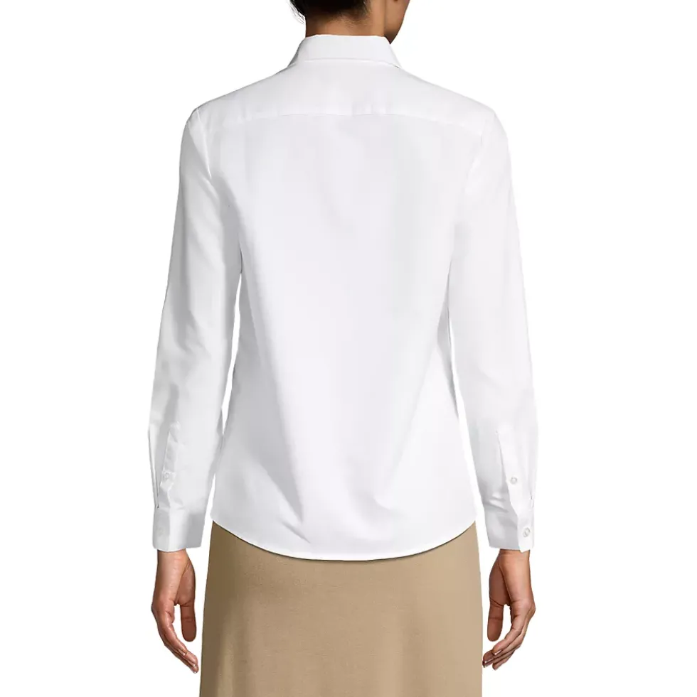 School Uniform Girls Long Sleeve Oxford Dress Shirt