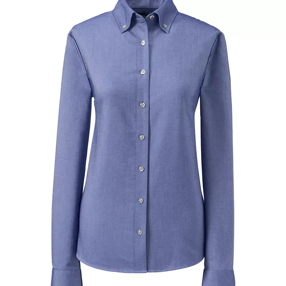 School Uniform Girls Long Sleeve Oxford Dress Shirt