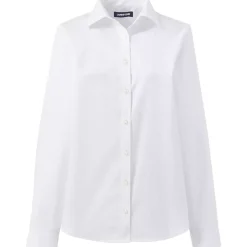 School Uniform Girls No Gape Long Sleeve Stretch Shirt