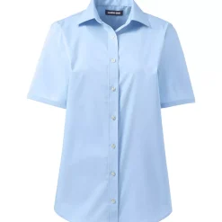 School Uniform Girls No Gape Short Sleeve Stretch Shirt