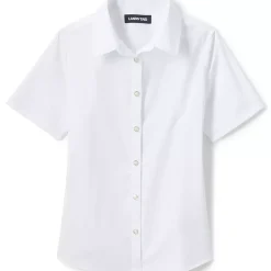 School Uniform Girls No Gape Short Sleeve Stretch Shirt
