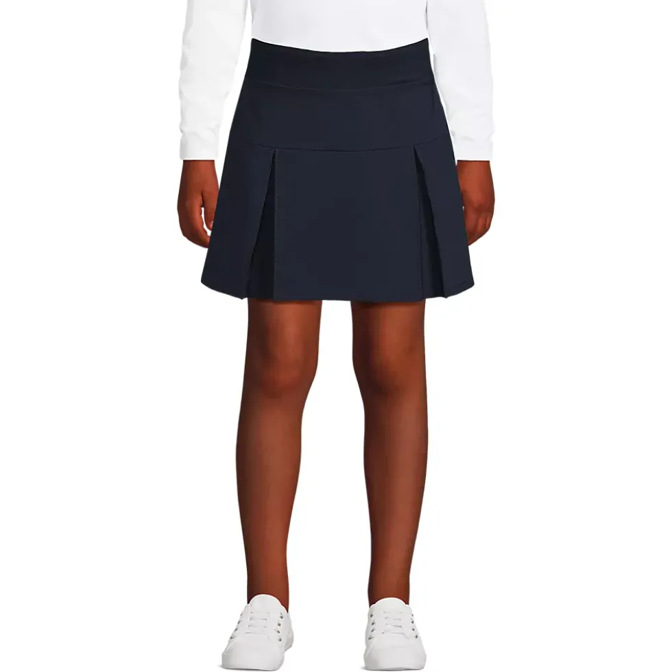 School Uniform Girls Performance Pleated Skort Above the Knee