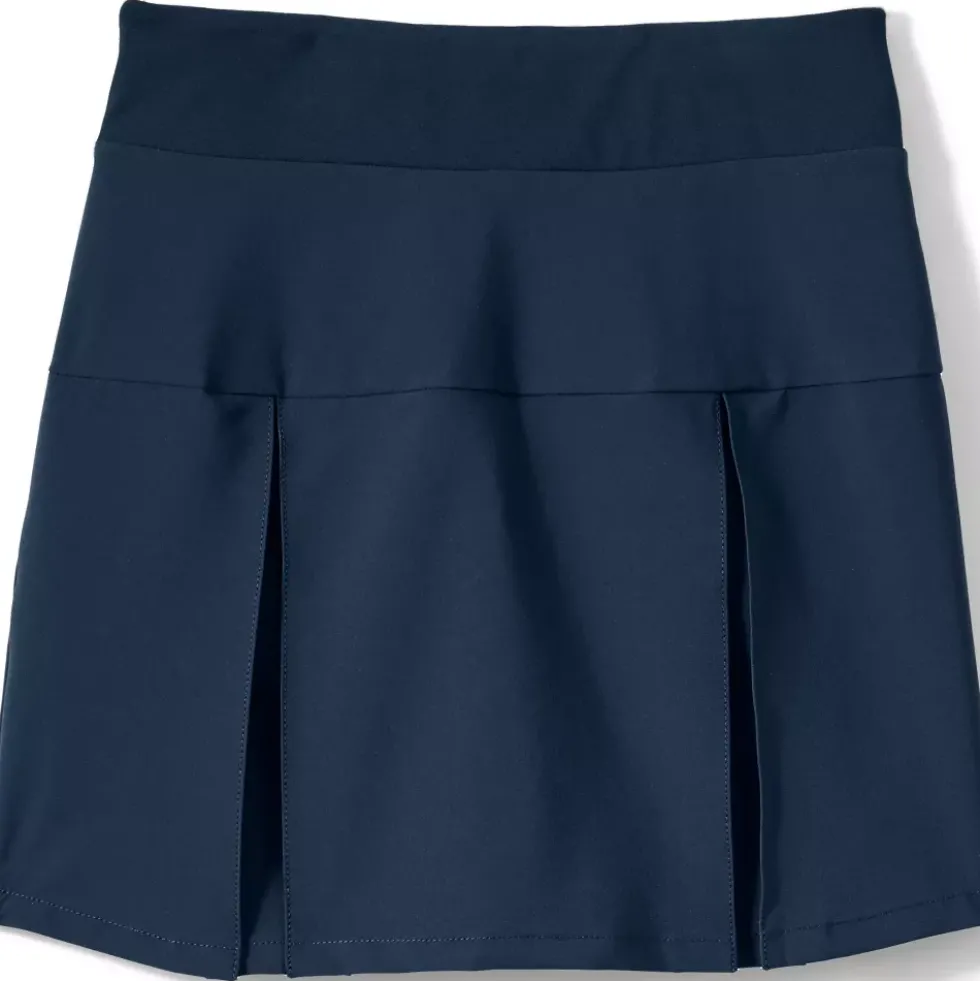 School Uniform Girls Performance Pleated Skort Above the Knee