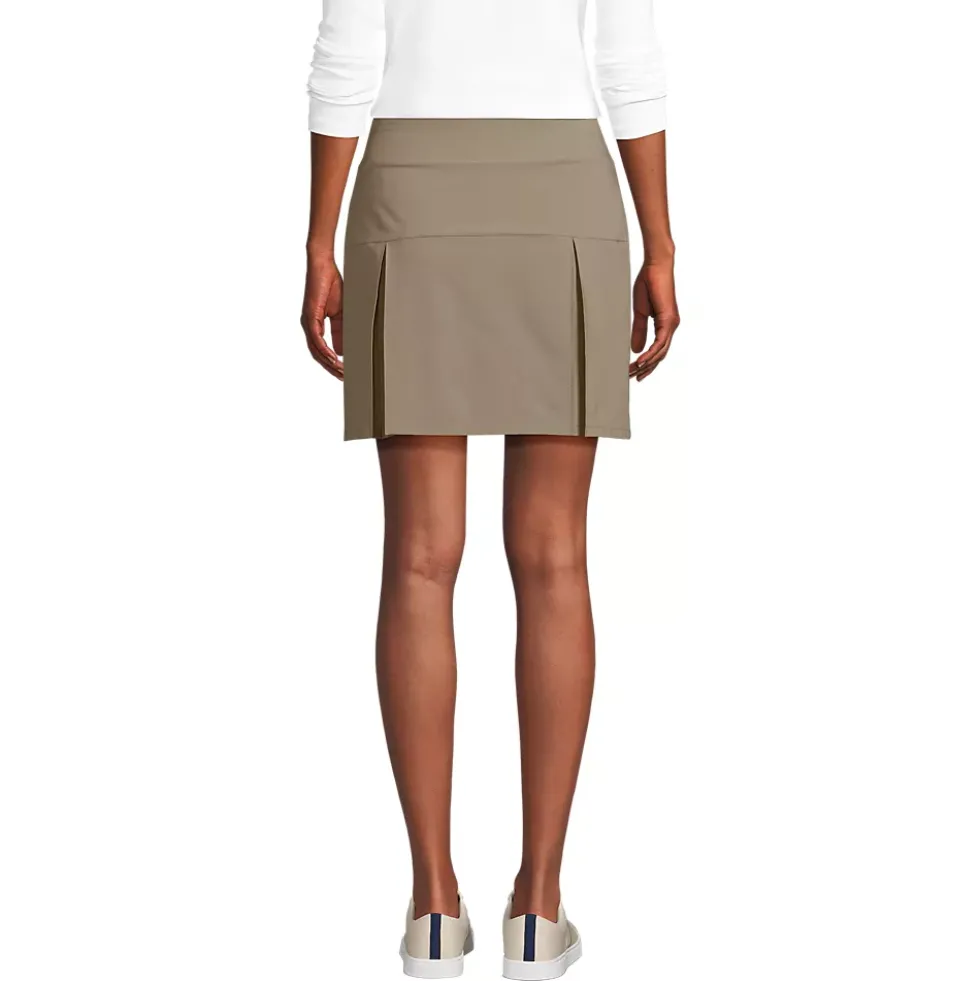School Uniform Girls Performance Pleated Skort Above the Knee