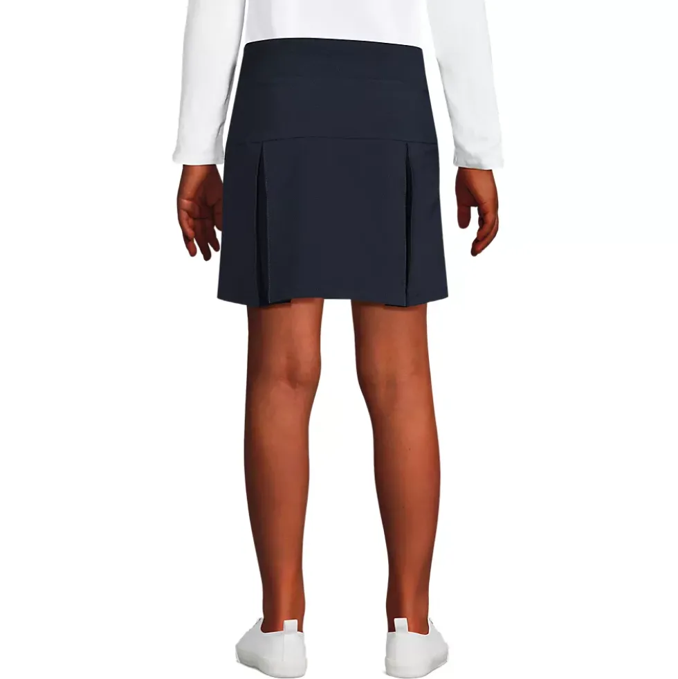 School Uniform Girls Performance Pleated Skort Above the Knee