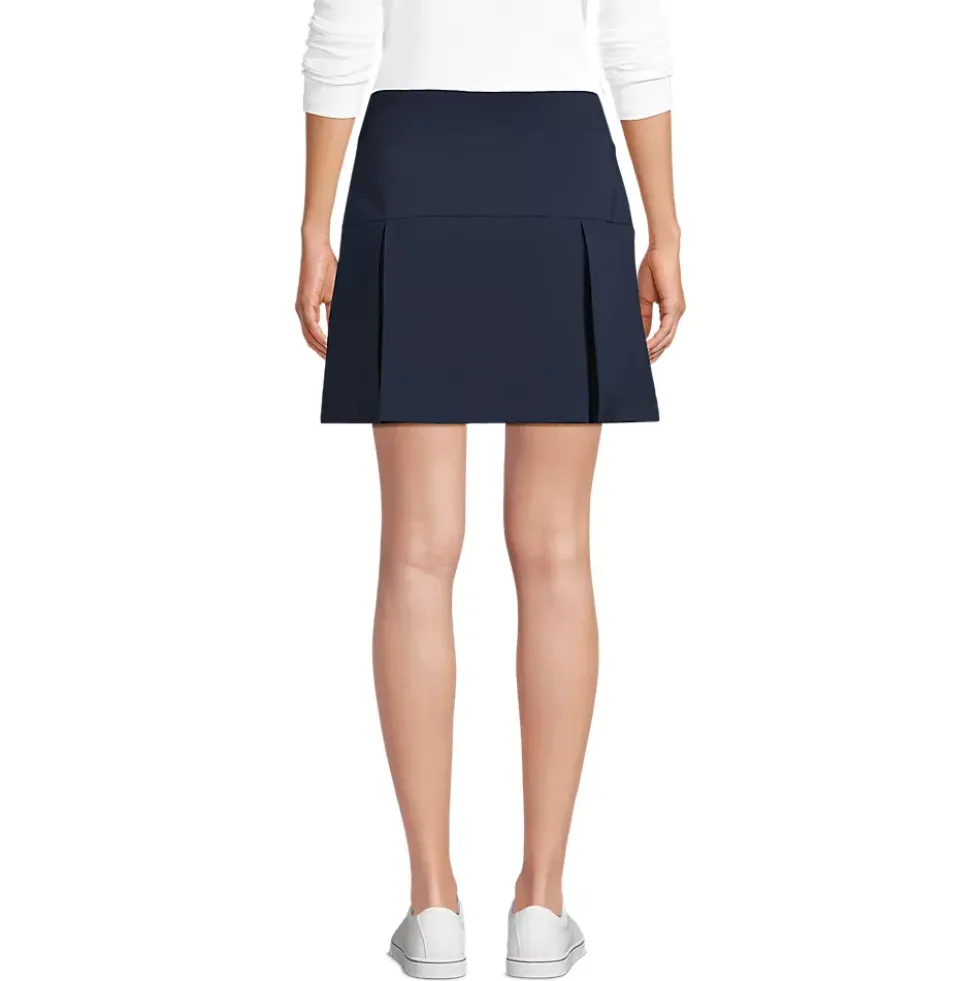 School Uniform Girls Performance Pleated Skort Above the Knee