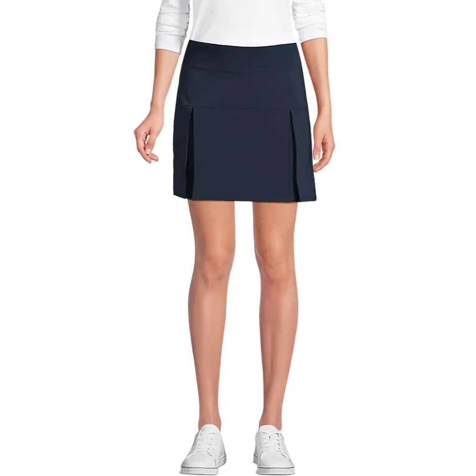 School Uniform Girls Performance Pleated Skort Above the Knee