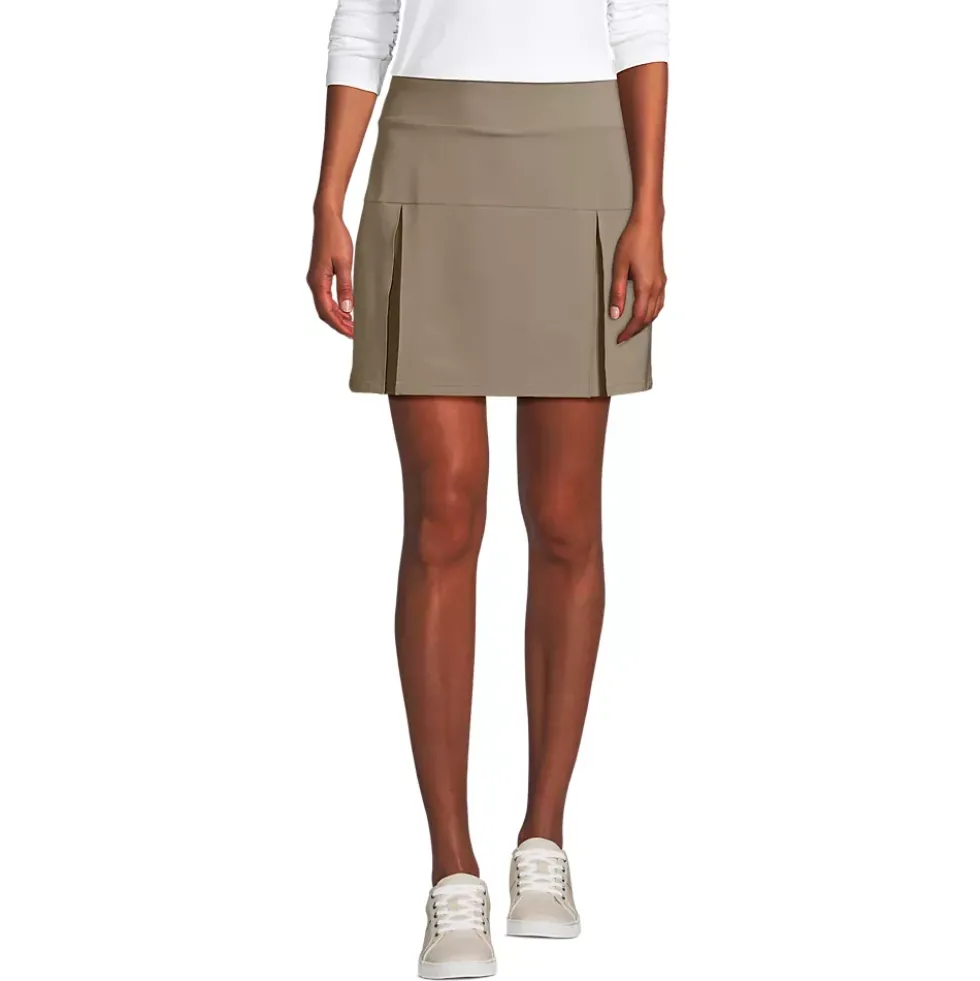 School Uniform Girls Performance Pleated Skort Above the Knee