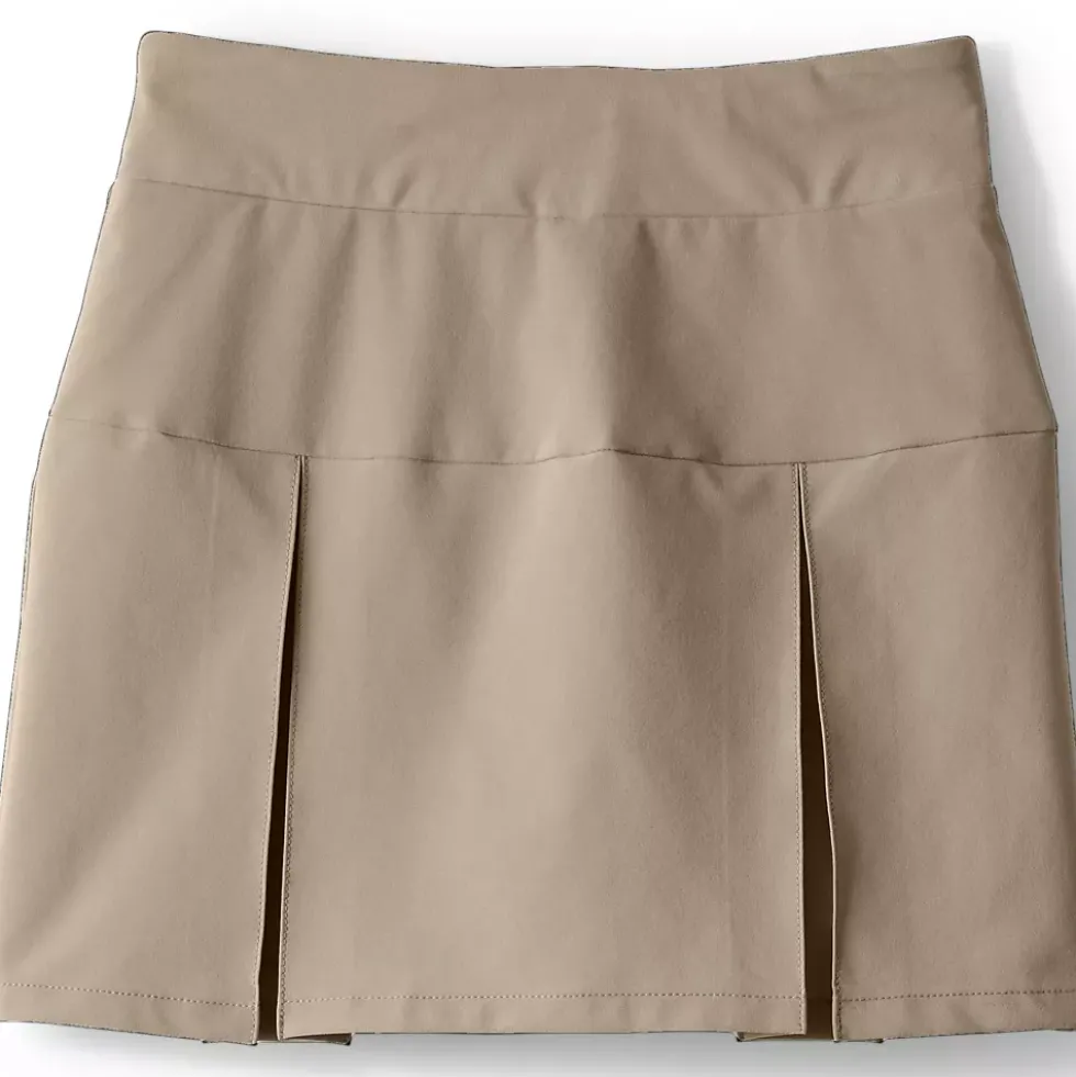 School Uniform Girls Performance Pleated Skort Above the Knee
