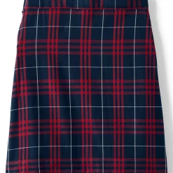 School Uniform Girls Plaid A-line Skirt Below the Knee