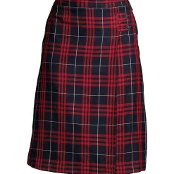 School Uniform Girls Plaid A-line Skirt Below the Knee