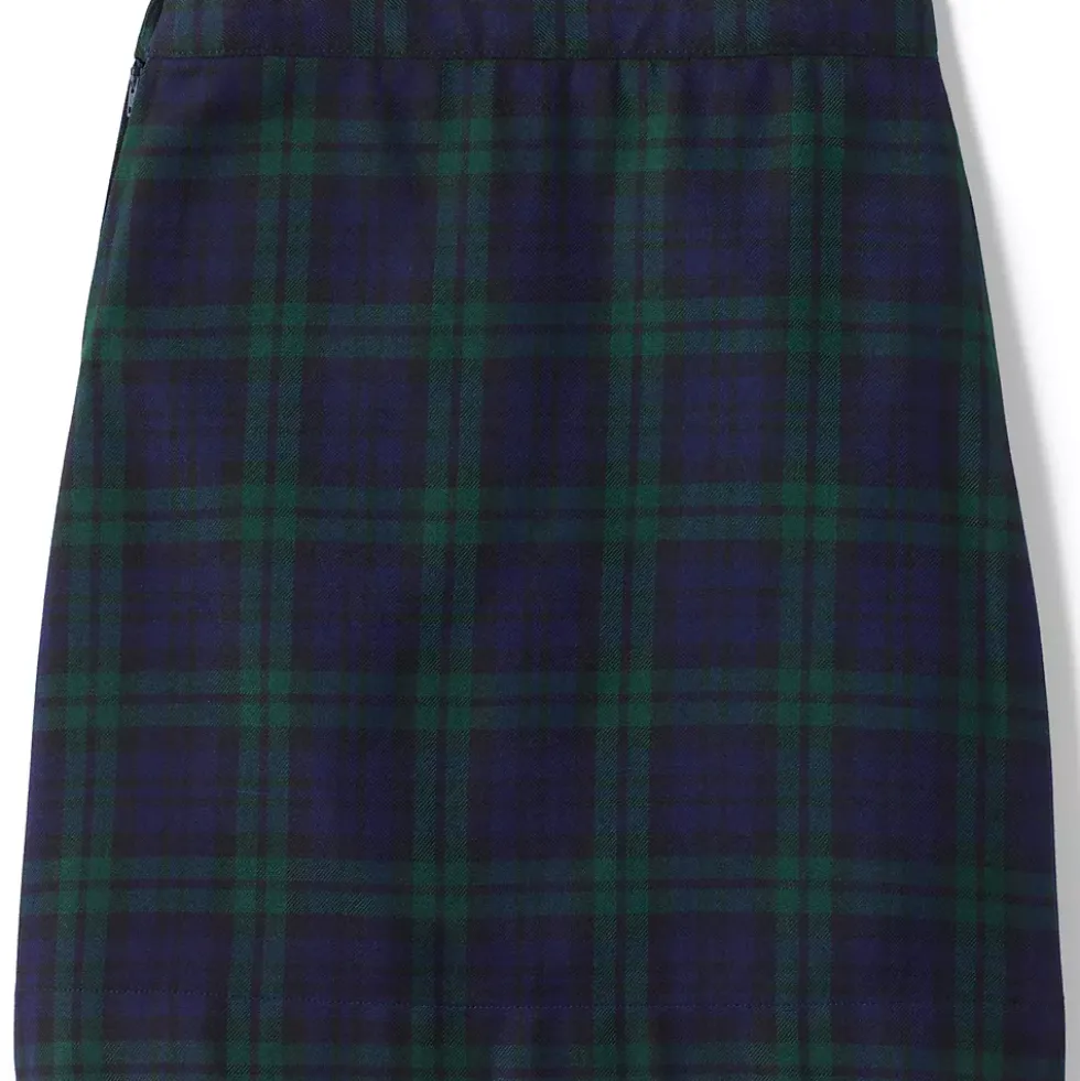 School Uniform Girls Plaid A-line Skirt Below the Knee