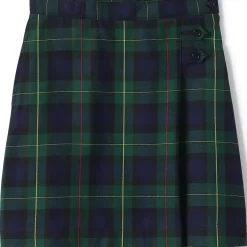 School Uniform Girls Plaid A-line Skirt Below the Knee