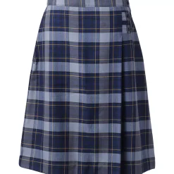 School Uniform Girls Plaid A-line Skirt Below the Knee