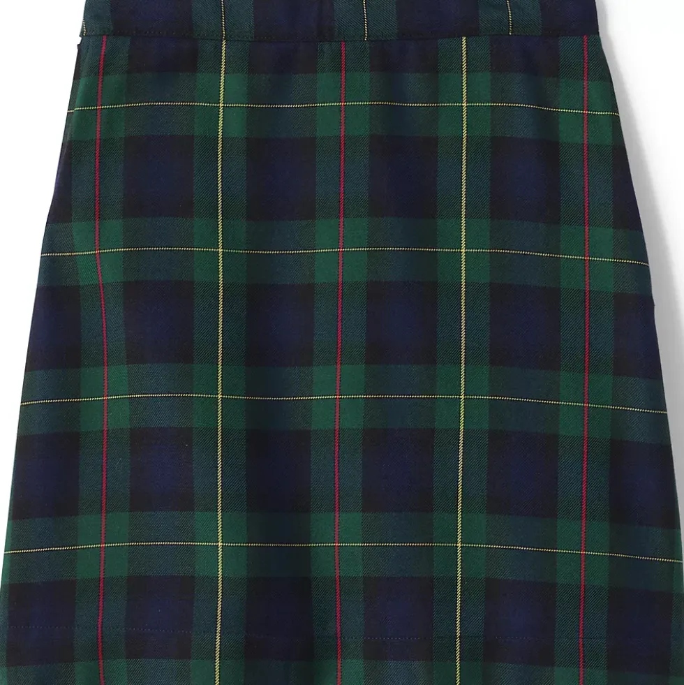 School Uniform Girls Plaid A-line Skirt Below the Knee