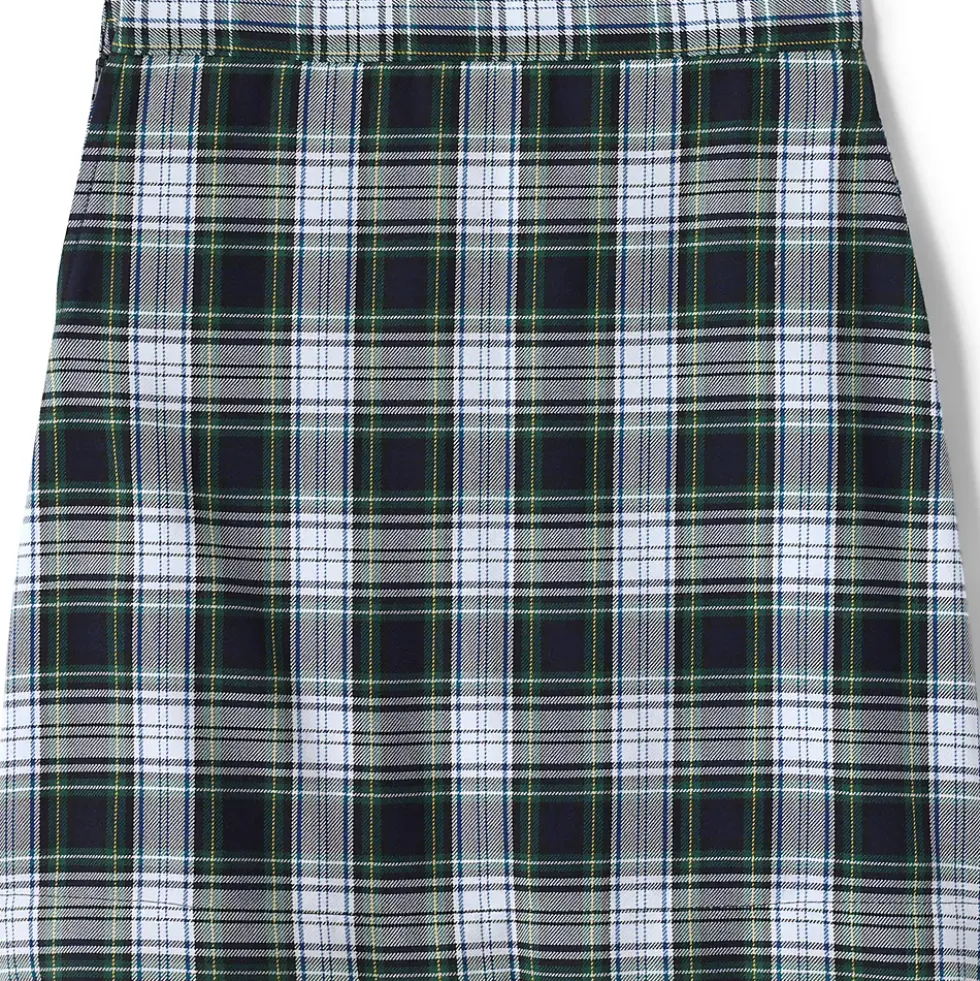 School Uniform Girls Plaid A-line Skirt Below the Knee