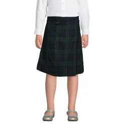School Uniform Girls Plaid A-line Skirt Below the Knee