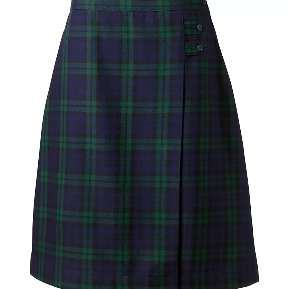 School Uniform Girls Plaid A-line Skirt Below the Knee