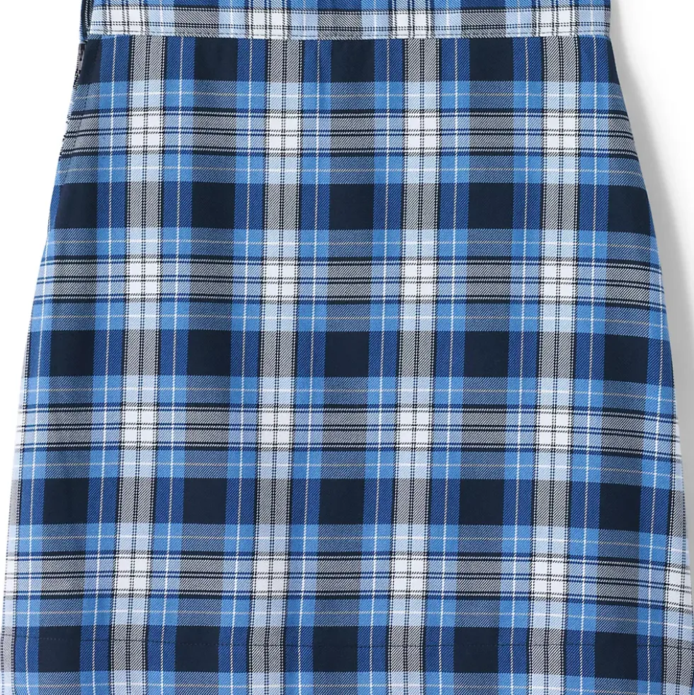 School Uniform Girls Plaid A-line Skirt Below the Knee