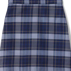 School Uniform Girls Plaid A-line Skirt Below the Knee