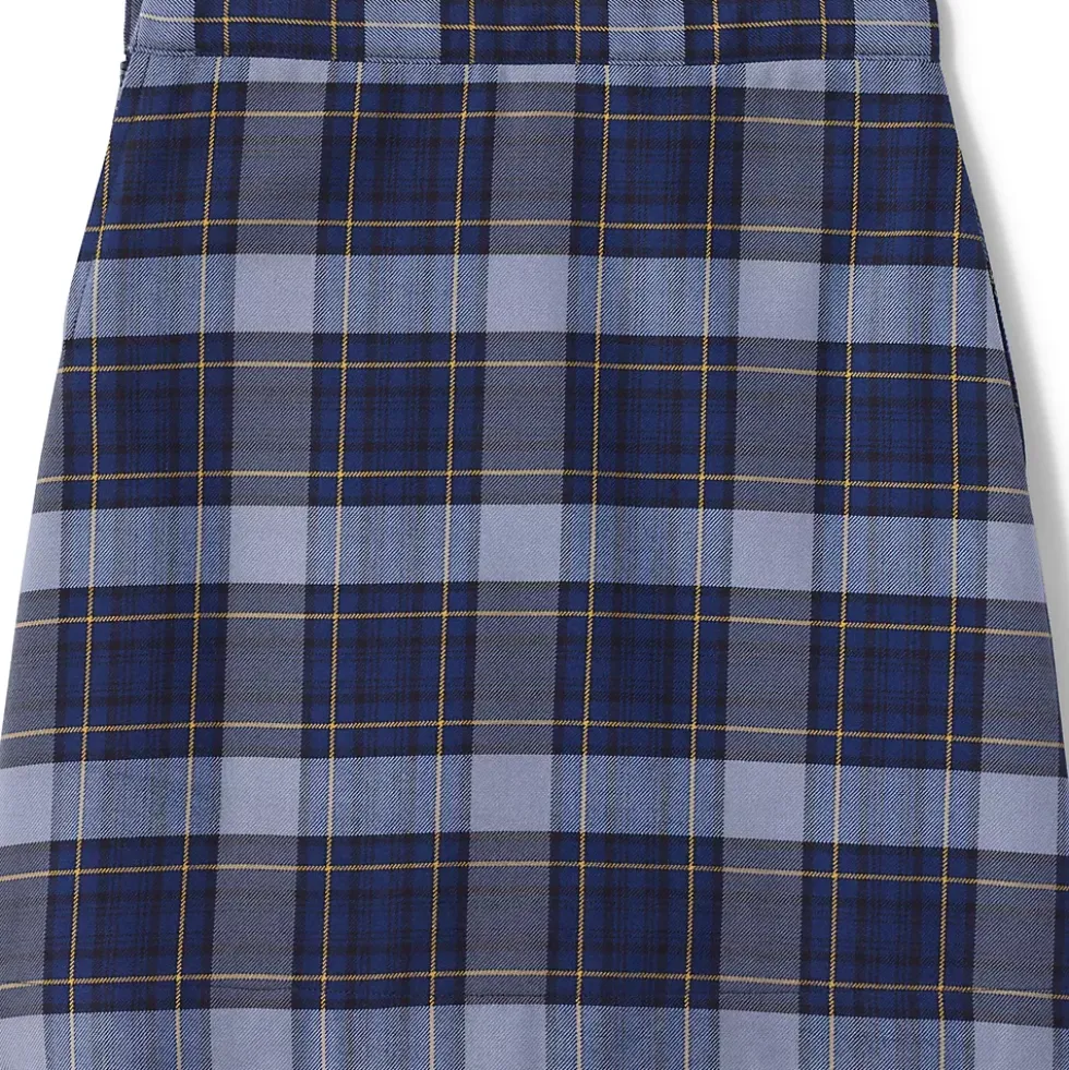 School Uniform Girls Plaid A-line Skirt Below the Knee