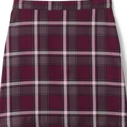 School Uniform Girls Plaid A-line Skirt Below the Knee
