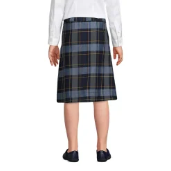 School Uniform Girls Plaid A-line Skirt Below the Knee
