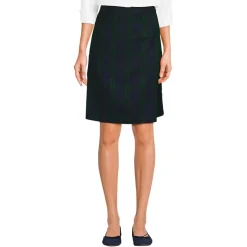 School Uniform Girls Plaid A Line Tab Skort Top of Knee
