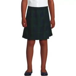 School Uniform Girls Plaid A Line Tab Skort Top of Knee