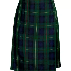 School Uniform Girls Plaid A Line Tab Skort Top of Knee