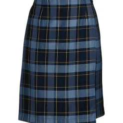 School Uniform Girls Plaid A Line Tab Skort Top of Knee