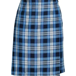School Uniform Girls Plaid A Line Tab Skort Top of Knee