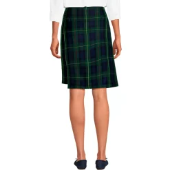 School Uniform Girls Plaid A Line Tab Skort Top of Knee