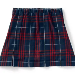 School Uniform Girls Plaid Box Pleat Skirt Top of the Knee