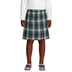 School Uniform Girls Plaid Box Pleat Skirt Top of the Knee
